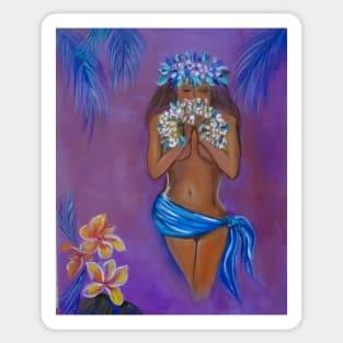 Hula Plumeria Leis Sticker